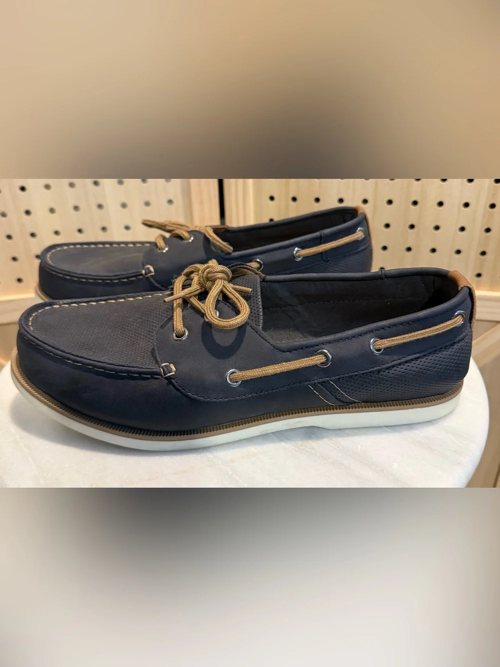 Sonoma Navy and Tan Men's Boat Shoes